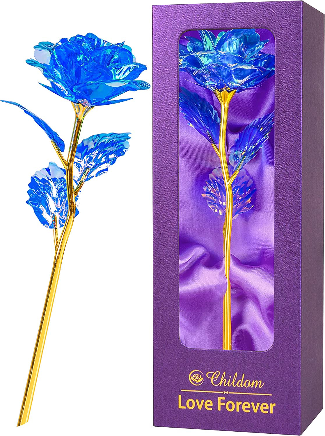 Birthday Gifts for Women Mom,Forever Purple Rose Flower for Delivery Prime | Christmas Rose Gifts for Women Mom,Purple Artificial Flowers Rose Gift for Women Her,Anniversary,Valentines,Stocking Stuffers