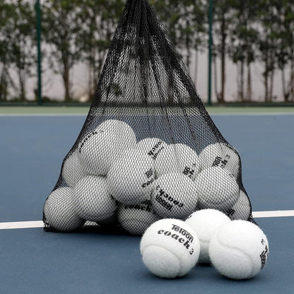 Pressure Training Tennis Balls-12 or 18 Count-Mesh Carry Bag，4 Colors Available，Pressureless Training Exercise Tennis Balls for Beginners.