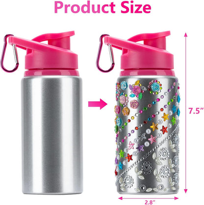 Gifts for Girls, Decorate Your Own Water Bottle Kits for Girls, Art Supplies for Girl for Kids 6-8-12, Teen Arts and Crafts Toys Kits for Daughter Sister Birthday Back to School Christmas Gift Ideas