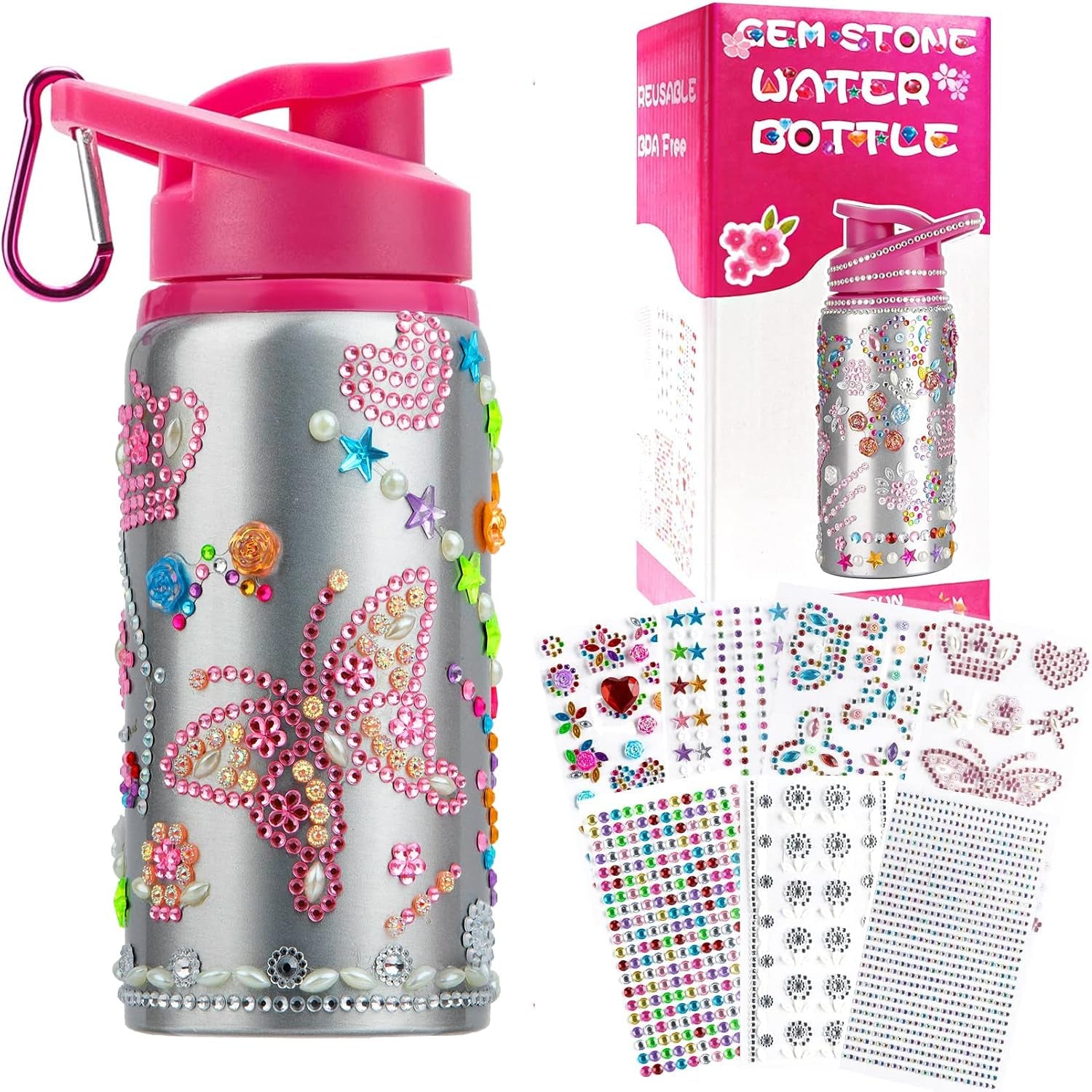 Gifts for Girls, Decorate Your Own Water Bottle Kits for Girls, Art Supplies for Girl for Kids 6-8-12, Teen Arts and Crafts Toys Kits for Daughter Sister Birthday Back to School Christmas Gift Ideas