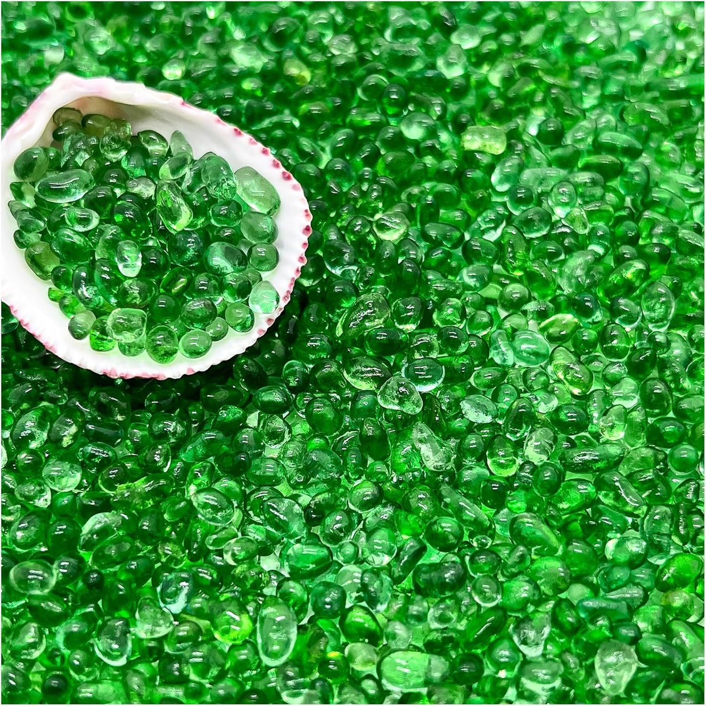 2.2 Lbs Small Aquarium Substrate Gravel Sand, Polished Smooth Fish Tank Gravel, Colorfast Uncoated Vibrant Blue Sea Glass, Decorative Stones for Vase Fillers, Fairy Garden, Potted Plants