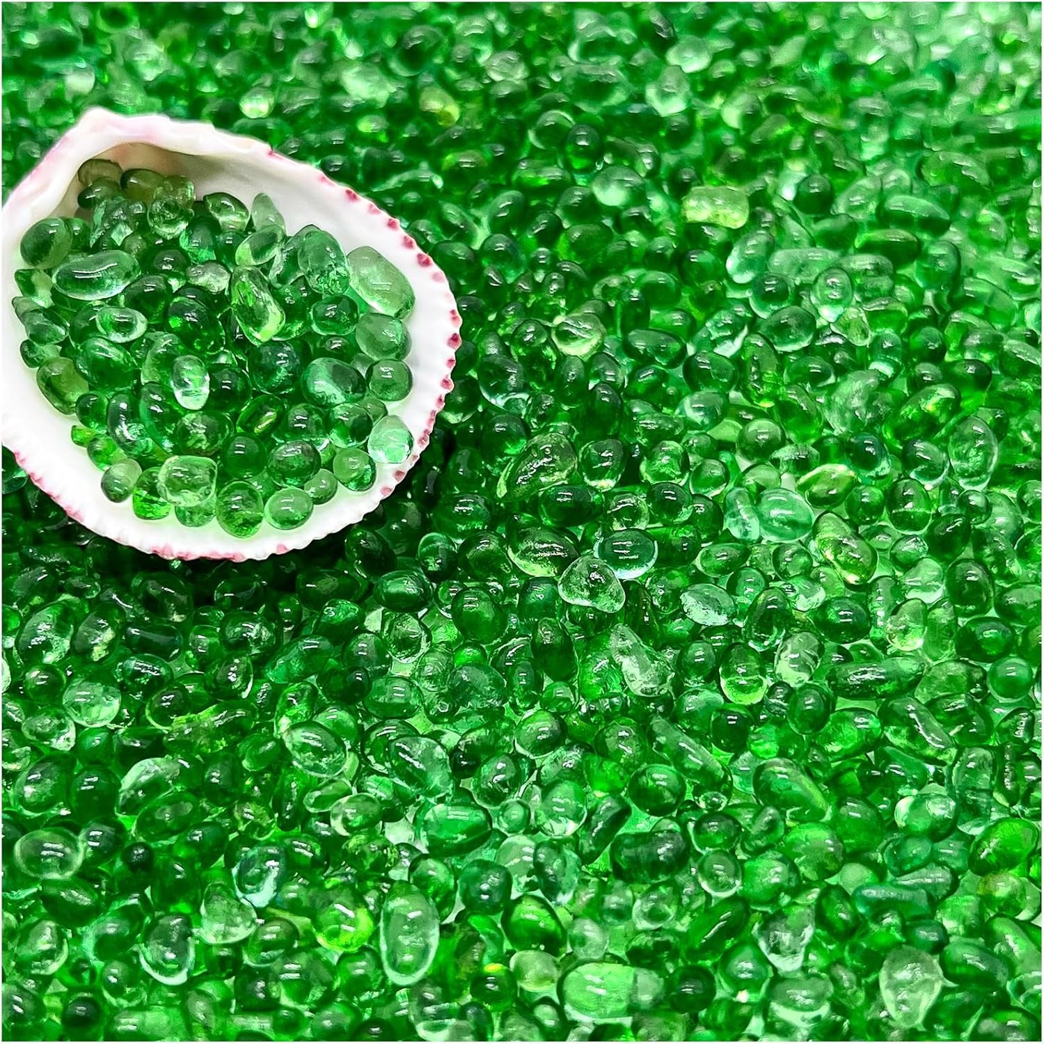 2.2 Lbs Small Aquarium Substrate Gravel Sand, Polished Smooth Fish Tank Gravel, Colorfast Uncoated Vibrant Blue Sea Glass, Decorative Stones for Vase Fillers, Fairy Garden, Potted Plants