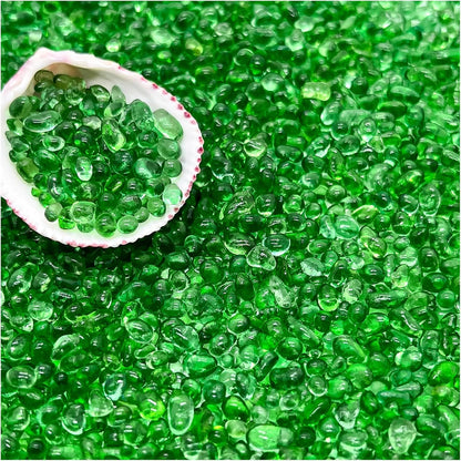 2.2 Lbs Small Aquarium Substrate Gravel Sand, Polished Smooth Fish Tank Gravel, Colorfast Uncoated Vibrant Blue Sea Glass, Decorative Stones for Vase Fillers, Fairy Garden, Potted Plants