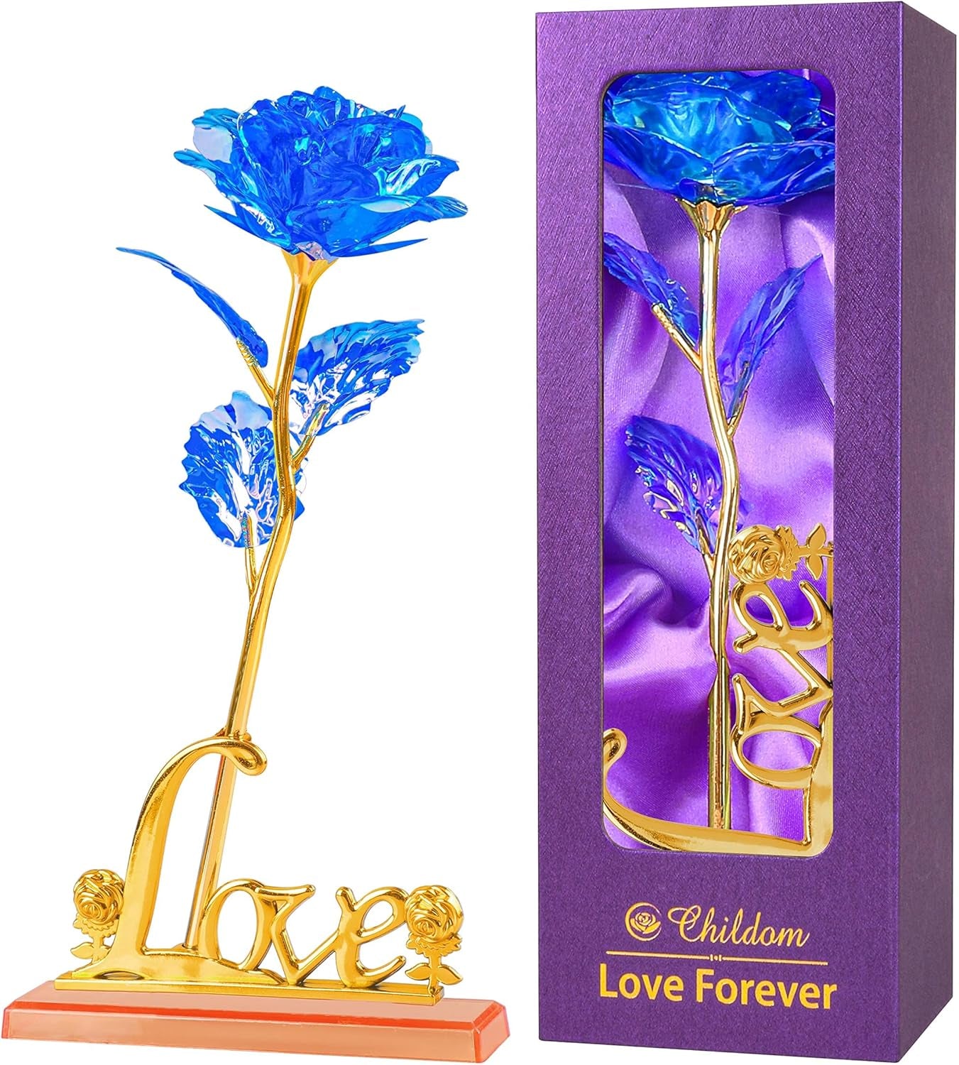 Birthday Gifts for Women Mom,Forever Purple Rose Flower for Delivery Prime | Christmas Rose Gifts for Women Mom,Purple Artificial Flowers Rose Gift for Women Her,Anniversary,Valentines,Stocking Stuffers