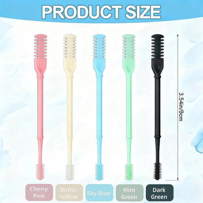 5Pcs 2-In-1 Nasal Hair Cutter, 2026 New Double Sided Nose Hair Cutter, Portable 360° Rotating Manual Nose Hair Trimmer for Men and Women, Colorful