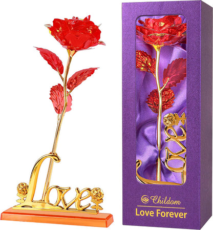 Birthday Gifts for Women Mom,Forever Purple Rose Flower for Delivery Prime | Christmas Rose Gifts for Women Mom,Purple Artificial Flowers Rose Gift for Women Her,Anniversary,Valentines,Stocking Stuffers