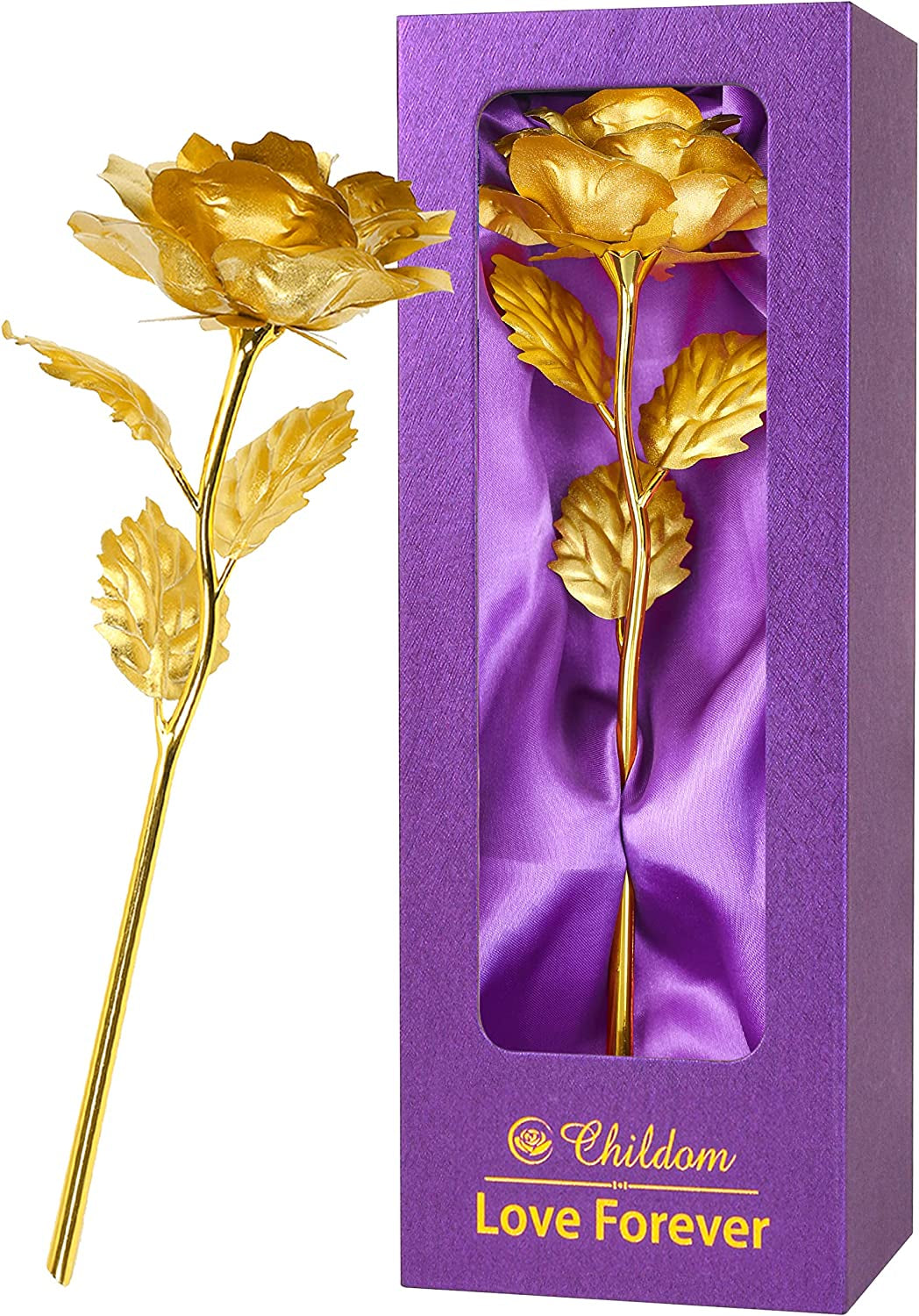 Birthday Gifts for Women Mom,Forever Purple Rose Flower for Delivery Prime | Christmas Rose Gifts for Women Mom,Purple Artificial Flowers Rose Gift for Women Her,Anniversary,Valentines,Stocking Stuffers