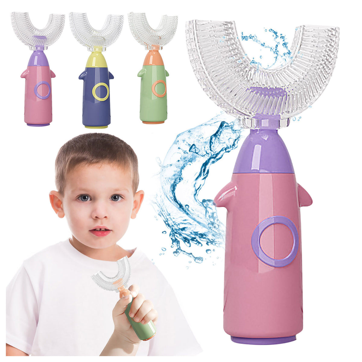 Manual Children'S U-Shaped Toothbrush Silicone Toothbrush Soft Bristles Mouth Cleaning U-Shaped Silicone Manual Children'S Toothbrush