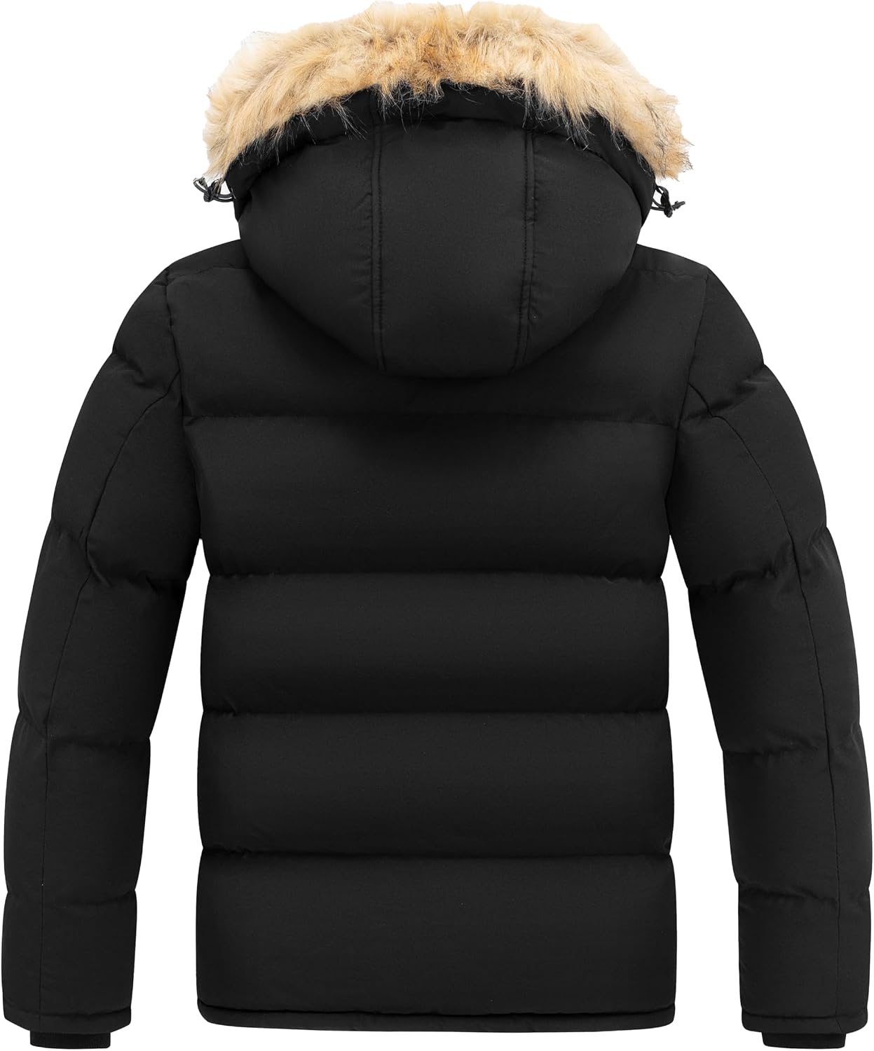Men'S Hooded Winter Coat Waterproof Puffer Jacket Warm Winter Jacket | Waterproof 5000Mm, Detachable Faux Fur Hood, Windproof, Thicken Insulation, Warm for Cold Weather, Daily Wear, Work, Hiking