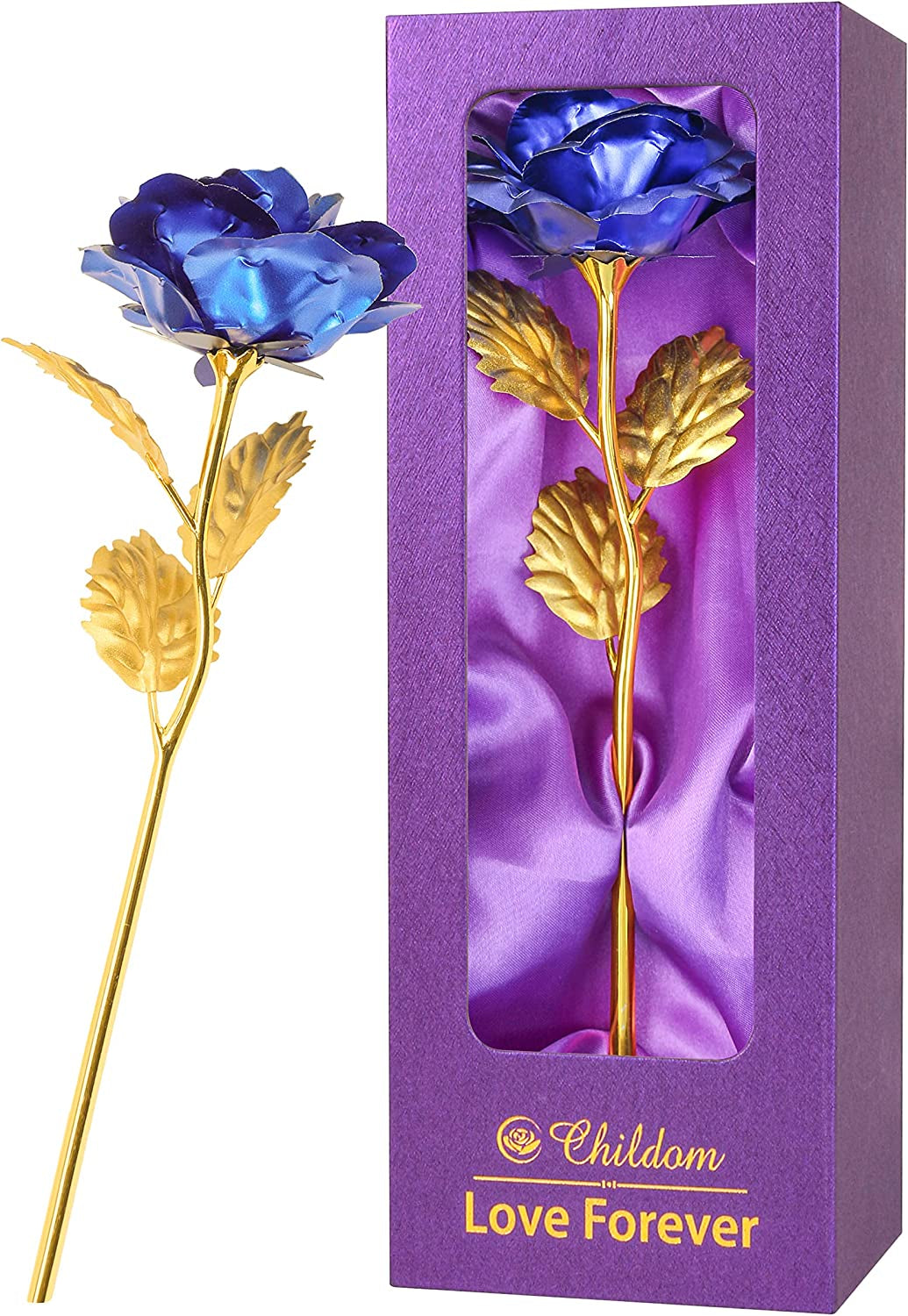 Birthday Gifts for Women Mom,Forever Purple Rose Flower for Delivery Prime | Christmas Rose Gifts for Women Mom,Purple Artificial Flowers Rose Gift for Women Her,Anniversary,Valentines,Stocking Stuffers