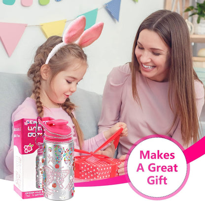 Gifts for Girls, Decorate Your Own Water Bottle Kits for Girls, Art Supplies for Girl for Kids 6-8-12, Teen Arts and Crafts Toys Kits for Daughter Sister Birthday Back to School Christmas Gift Ideas