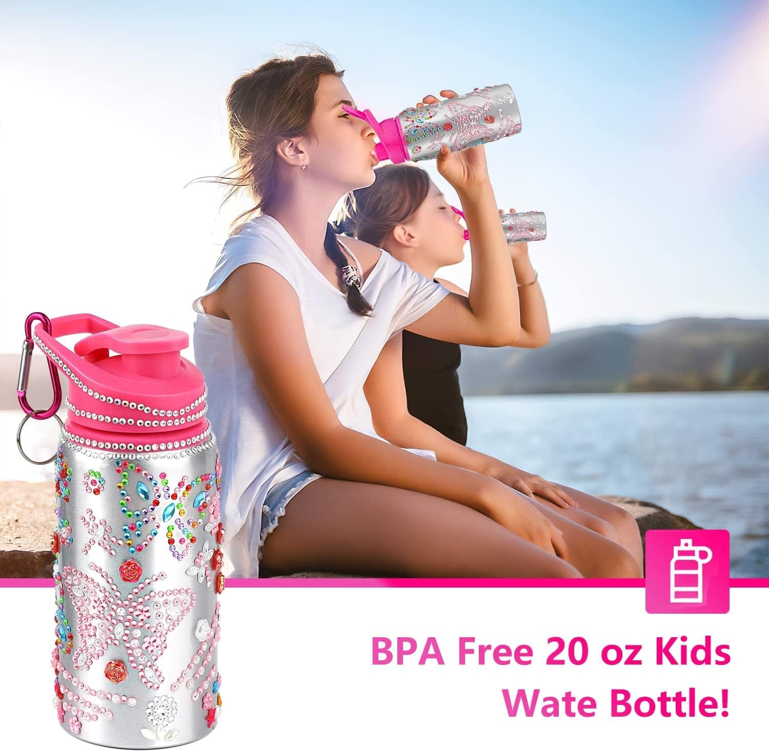 Gifts for Girls, Decorate Your Own Water Bottle Kits for Girls, Art Supplies for Girl for Kids 6-8-12, Teen Arts and Crafts Toys Kits for Daughter Sister Birthday Back to School Christmas Gift Ideas
