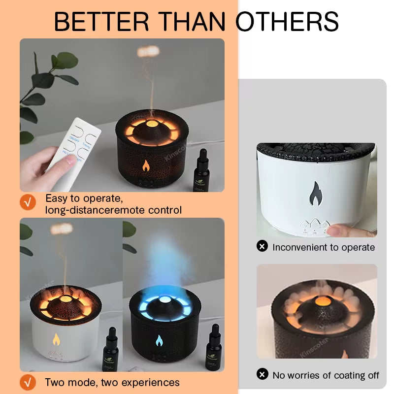 Jellyfish Smoke Ring Aroma Diffuser Creative Volcanic Air Humidifier Aromatherapy for Home Office Be...