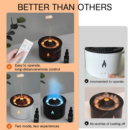 Jellyfish Smoke Ring Aroma Diffuser Creative Volcanic Air Humidifier Aromatherapy for Home Office Be...