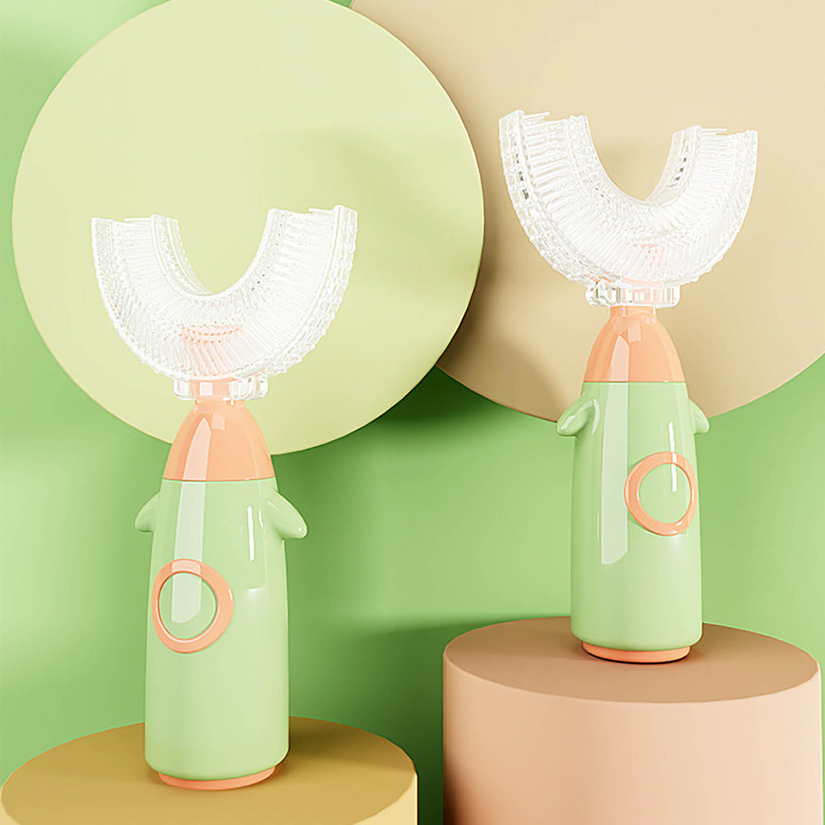 Manual Children'S U-Shaped Toothbrush Silicone Toothbrush Soft Bristles Mouth Cleaning U-Shaped Silicone Manual Children'S Toothbrush