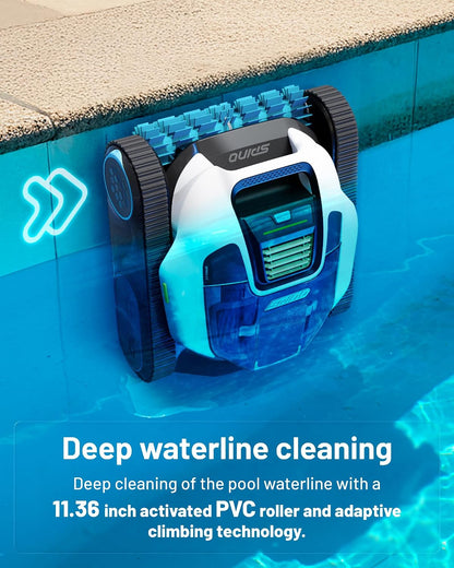 E1 Cordless Robotic Pool Cleaner, Dual-Layer Filter, 1600 Sq.Ft, APP | 5800 GPH Suction with Triple Brushless Motors, Wall & Waterline Cleaning, Smartarc Path, 5 Modes, 210 Mins, IPX8 Waterproof